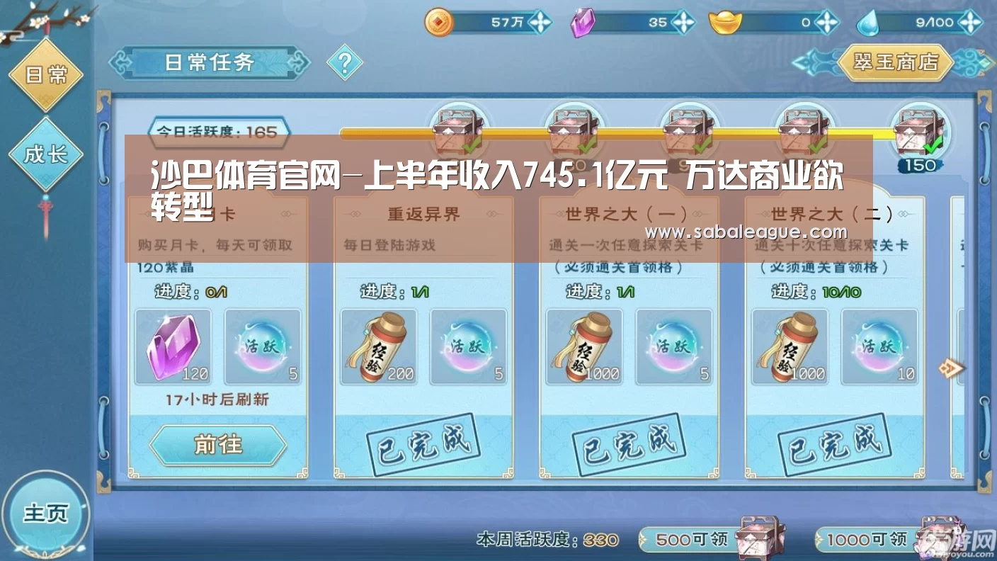 沙巴体育官网-上半年收入745.1亿元 万达商业欲转型
